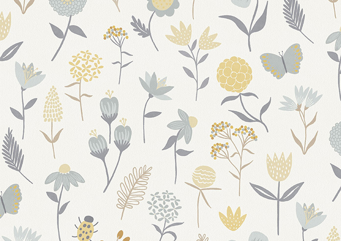 Floral Whimsy, Burnt Yellow - Made to Measure Curtains - Image 9